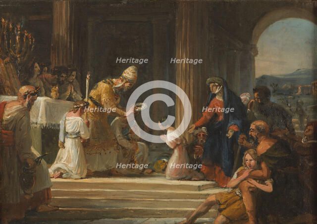 Sketch for the church of Notre-Dame-de-Lorette : Consecration of the Virgin, 1836. Creator: Auguste Jean Baptiste Vinchon.