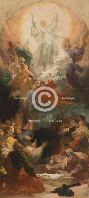 Sketch for the church of Notre-Dame-de-la-Croix : the Assumption, 1882.  Creator: Xavier-Alphonse Monchablon.