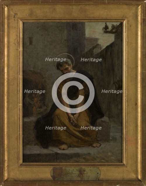 Sketch for the church of Ivry : the repentance of St Peter, 1874.  Creator: Jean Andre Rixens.