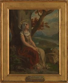 Sketch for the church of Rosny-sous-Bois (Seine-Saint-Denis): Saint Genevieve..., c.1875. Creator: Edouard Vimont