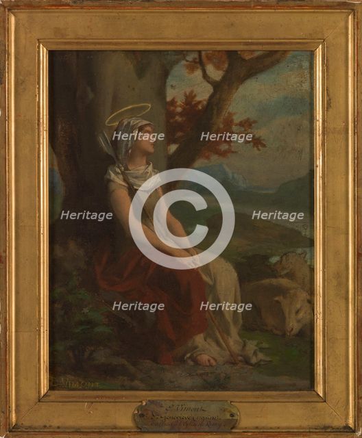 Sketch for the church of Rosny-sous-Bois (Seine-Saint-Denis): Saint Genevieve..., c.1875. Creator: Edouard Vimont.