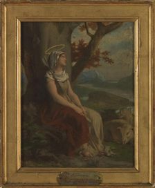 Sketch for the church of Rosny-sous-Bois (Seine-Saint-Denis): Saint Genevieve..., c.1875. Creator: Edouard Vimont