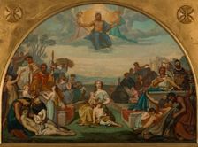 Sketch for the Church of St. Elisabeth: Religion, the Beatitudes, c.1847. Creator: German von Bohn
