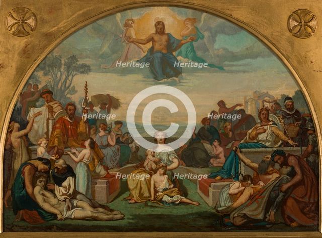 Sketch for the Church of St. Elisabeth: Religion, the Beatitudes, c.1847. Creator: German von Bohn.