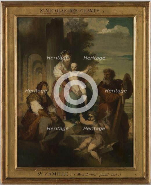 Sketch for the church of Saint-Nicolas-des-Champs: the Holy Family, 1882.  Creator: Xavier-Alphonse Monchablon.