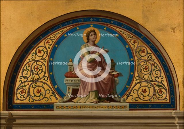 Sketch for the church of Saint-Ambroise : Eloquence, c.1866.  Creator: Joseph-Frédéric-Charles Soulacroix.