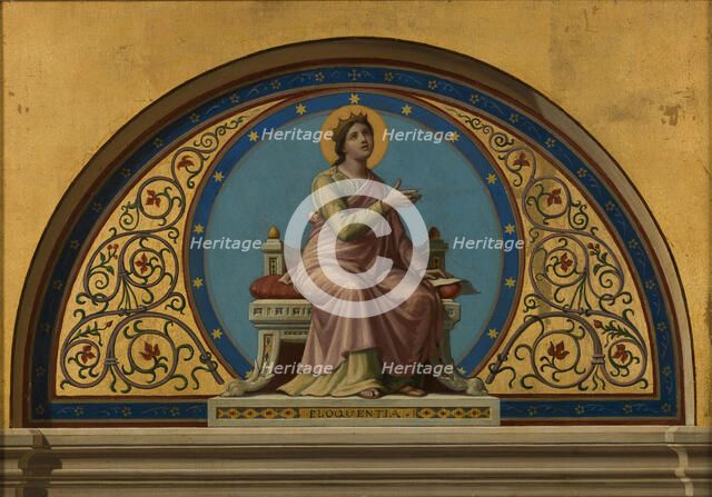 Sketch for the church of Saint-Ambroise : Eloquence, c.1866.  Creator: Joseph-Frédéric-Charles Soulacroix.