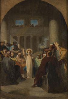 Sketch for the church of Saint-Etienne-du-Mont: Jesus among the doctors, 1865. Creator: Felix Giacomotti