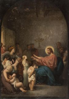 Sketch for the church of Saint-Etienne-du-Mont: Jesus and the little children, 1864. Creator: Felix Giacomotti