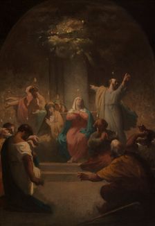 Sketch for the church of Saint-Etienne-du-Mont: Pentecost, 1864. Creator: Felix Giacomotti