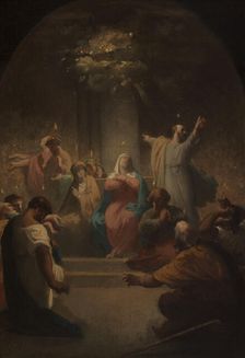 Sketch for the church of Saint-Etienne-du-Mont: Pentecost, 1864. Creator: Felix Giacomotti