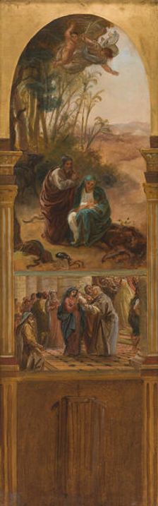 Sketch for the church of Saint-Eustache, c.1854. Creator: Léon Riesener