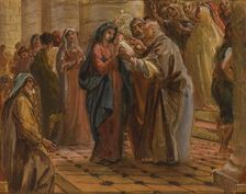 Sketch for the church of Saint-Eustache, c.1854. Creator: Léon Riesener