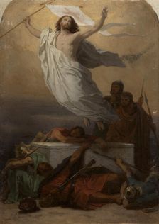 Sketch for the church of Saint-Eustache : the Resurrection of Christ, before 1856. Creator: Emile Signol