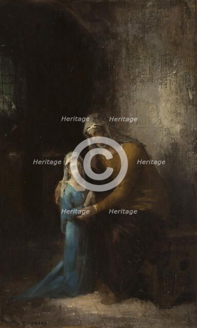 Sketch for the church of Saint-Louis-d'Antin - the Education of the Virgin, 1872.  Creator: James Bertrand.