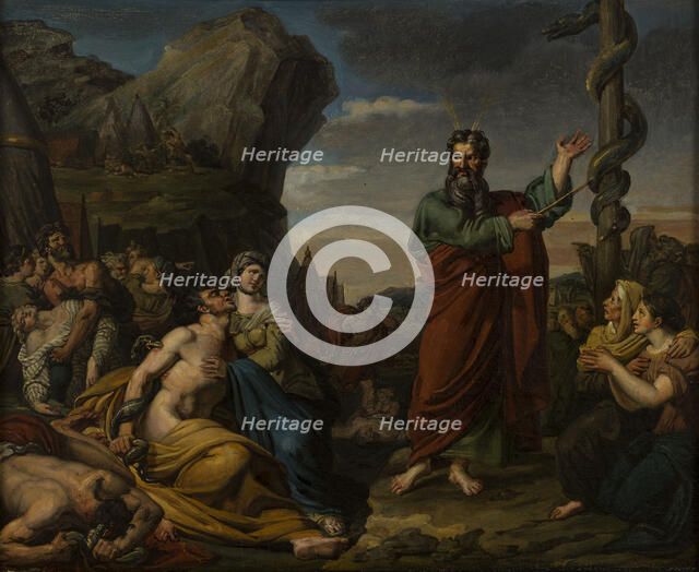 Sketch for the church of Saint-Paul-Saint-Louis : The Serpent of Airain, c.1819.  Creator: Constantin-Louis-Félix Smith.