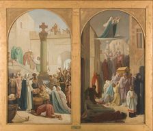 Sketch for the church of Saint-Sulpice, St Genevieve, between 1860 and 1864. Creator: Louis Charles Timbal