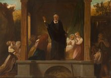 Sketch for the church of Saint-Séverin: the apostolic life of St Francis de Sales, c.1852. Creator: Victor-Louis Mottez