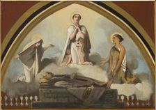 Sketch for the church of Saint-Séverin: the apotheosis of St Francis de Sales, c.1852. Creator: Victor-Louis Mottez