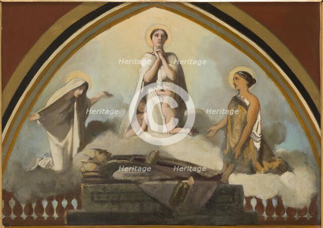 Sketch for the church of Saint-Séverin: the apotheosis of St Francis de Sales, c.1852. Creator: Victor-Louis Mottez.