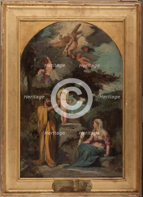 Sketch for the church of the Trinity : the Holy Family, 1870.  Creator: Eugène Romain Thirion.
