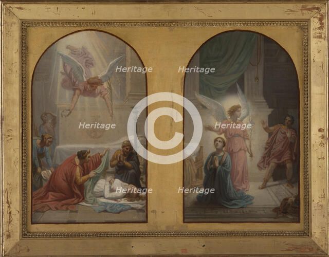 Sketch for the chapel of Sainte-Suzanne in the church of Saint-Roch in Paris, c.1857. Creator: Sébastien Louis Guillaume Norblin de la Gourdaine.