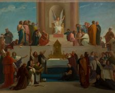 Sketch for the chapel of the Sorbonne : Theology, 1870. Creator: Louis Charles Timbal