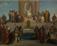 Sketch for the chapel of the Sorbonne : Theology, 1870. Creator: Louis Charles Timbal