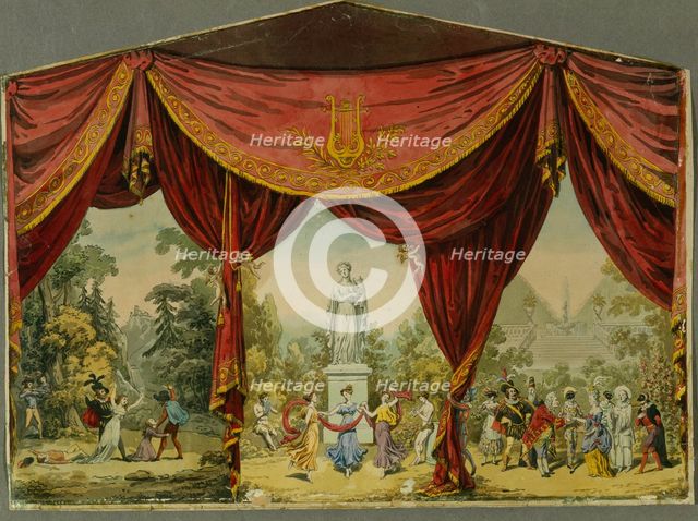 Sketch for the curtain for the Imperial Theatre in Saint Petersburg, 1830s. Artist: Roller, Andreas Leonhard (1805-1891)