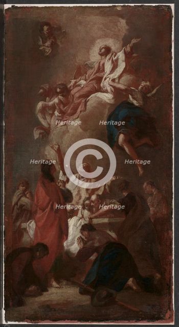 Sketch for "The Assumption of the Virgin" (for St. James, Zbraslav, near Prague)?, c. 1744. Creator: Giovanni Battista Piazzetta (Italian, 1682-1754).