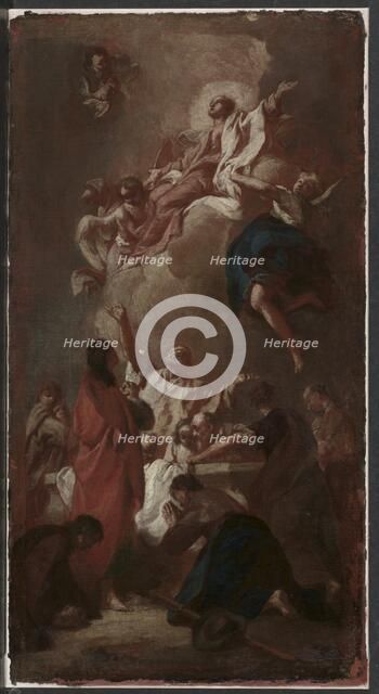 Sketch for "The Assumption of the Virgin" (for St. James, Zbraslav, near Prague)?, c. 1744. Creator: Giovanni Battista Piazzetta (Italian, 1682-1754).