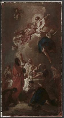 Sketch for "The Assumption of the Virgin" (for St. James, Zbraslav, near Prague)?, c. 1744. Creator: Giovanni Battista Piazzetta (Italian, 1682-1754)