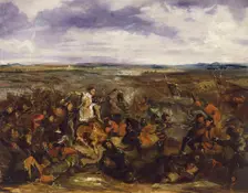 Sketch for the Battle of Poitiers, 1829-1830. Creator: Eugene Delacroix