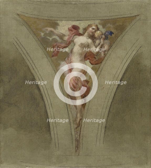 Sketch for the dome above the escalier des fêtes in the Hôtel de Ville...between 1888 and 1899. Creator: Francois Schommer.