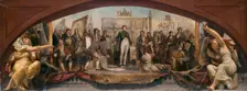Sketch for the Denon pavilion at the Louvre: the four artistic ages of France..., c.1864. Creator: Charles Louis Lucien Muller