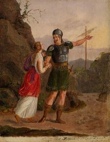 Sketch for The Departure of Fridtjof, 1836. Creator: Adolph Tidemand