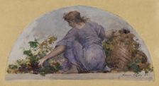 Sketch for the dining room of the Hotel de Ville, Harvest, c1893. Creator: Francois Lafon