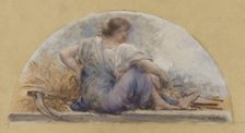 Sketch for the dining room of the Hotel de Ville, Harvest or Summer, 1893. Creator: Francois Lafon