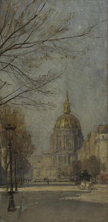 Sketch for the escalier des Fêtes in the Hôtel de Ville...Boulevard des Invalides...1889 and 1891. Creator: Jean Henri Zuber