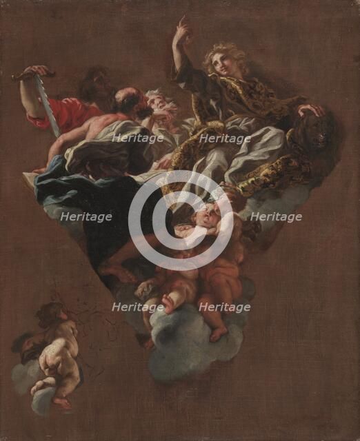 Sketch for "The Four Prophets of Israel" (for Il Gesù, Rome), c. 1675-1677. Creator: Giovanni Battista Gaulli (Italian, 1639-1709).