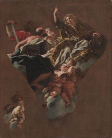 Sketch for "The Four Prophets of Israel" (for Il Gesù, Rome), c. 1675-1677. Creator: Giovanni Battista Gaulli (Italian, 1639-1709)