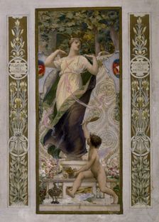 Sketch for the festival staircase at of the Hotel de Ville in Paris: Female toilette, c1888-1898. Creator: Luc Olivier Merson