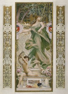 Sketch for the festival staircase at the Hotel de Ville in Paris: Dancing, c1888-1898. Creator: Luc Olivier Merson