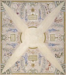 Sketch for the festival staircase at the Hotel de Ville in Paris: January, between 1888 and 1898. Creator: Luc Olivier Merson