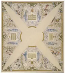 Sketch for the festival staircase at the Hotel de Ville in Paris: February, between 1888 and 1898. Creator: Luc Olivier Merson