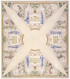 Sketch for the festival staircase at the Hotel de Ville in Paris: September, between 1888 -1898. Creator: Luc Olivier Merson