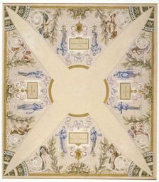 Sketch for the festival staircase at the Hotel de Ville in Paris: December, between 1888 and 1898. Creator: Luc Olivier Merson