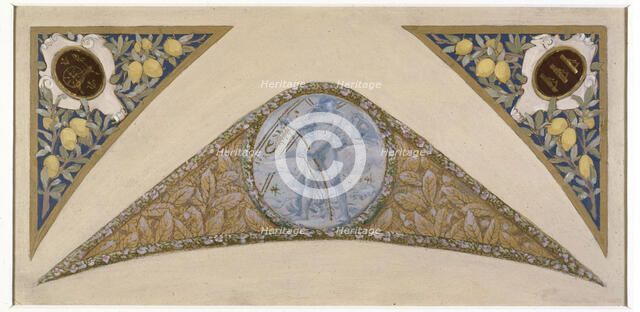 Sketch for the 'festival staircase' at the Hotel de Ville in Paris: Cancer, between 1888 and 1898. Creator: Luc Olivier Merson.