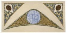 Sketch for the festival staircase at the Hotel de Ville in Paris: Gemini, between 1888 and 1898. Creator: Luc Olivier Merson