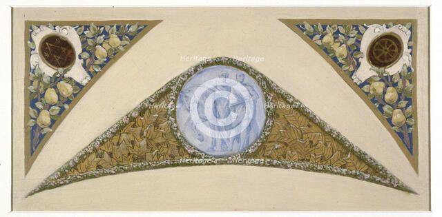 Sketch for the 'festival staircase' at the Hotel de Ville in Paris: Gemini, between 1888 and 1898. Creator: Luc Olivier Merson.